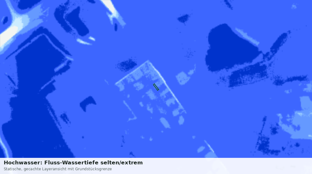 Statische Kartenansicht: Hochwasser: Fluss-Wassertiefe selten/extrem