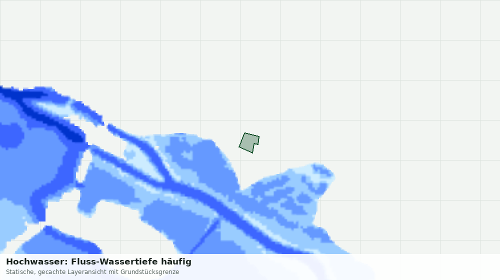 Statische Kartenansicht: Hochwasser: Fluss-Wassertiefe häufig