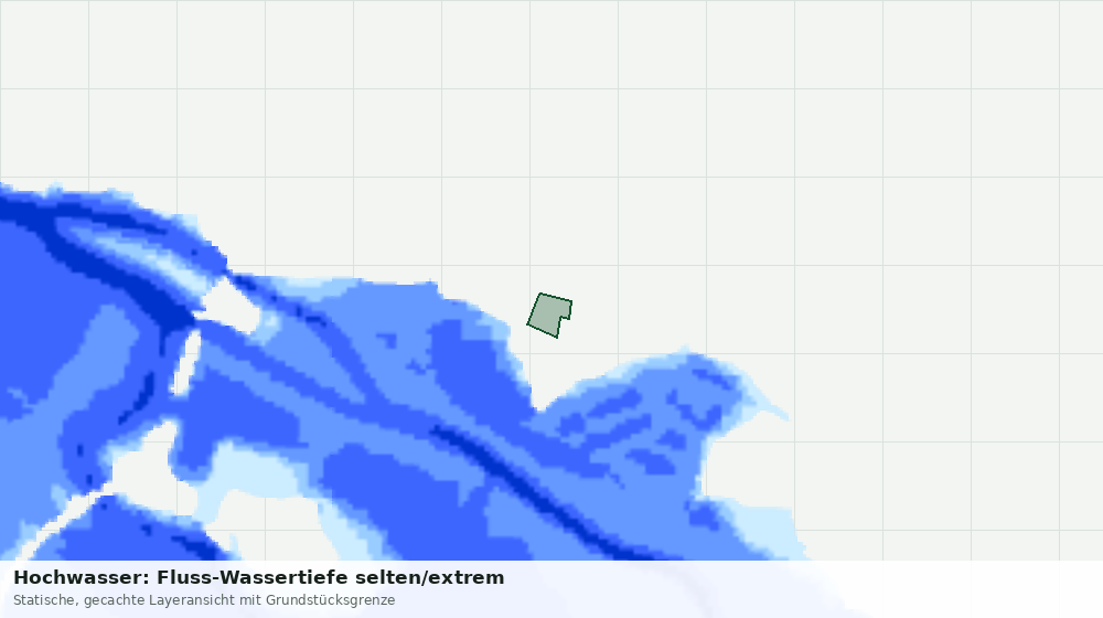 Statische Kartenansicht: Hochwasser: Fluss-Wassertiefe selten/extrem
