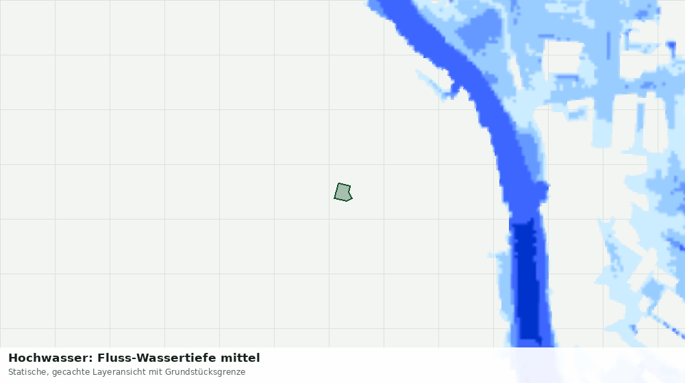 Statische Kartenansicht: Hochwasser: Fluss-Wassertiefe mittel