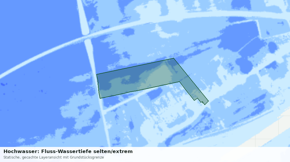 Statische Kartenansicht: Hochwasser: Fluss-Wassertiefe selten/extrem