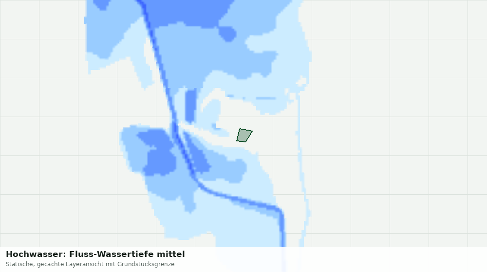 Statische Kartenansicht: Hochwasser: Fluss-Wassertiefe mittel