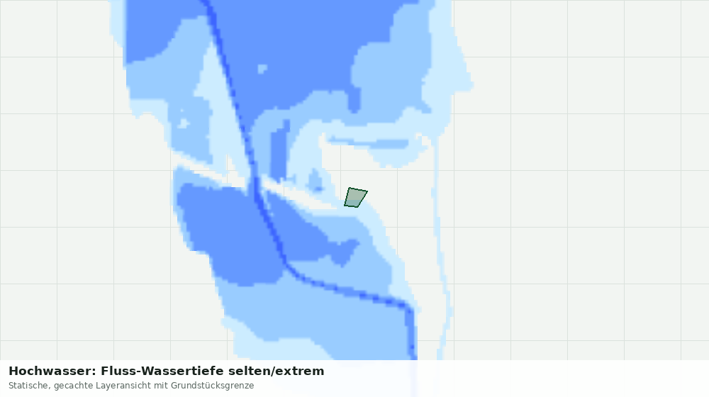 Statische Kartenansicht: Hochwasser: Fluss-Wassertiefe selten/extrem
