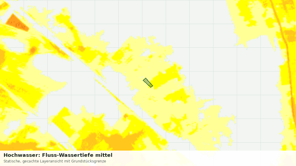 Statische Kartenansicht: Hochwasser: Fluss-Wassertiefe mittel