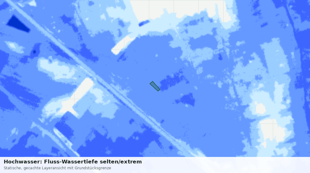 Statische Kartenansicht: Hochwasser: Fluss-Wassertiefe selten/extrem
