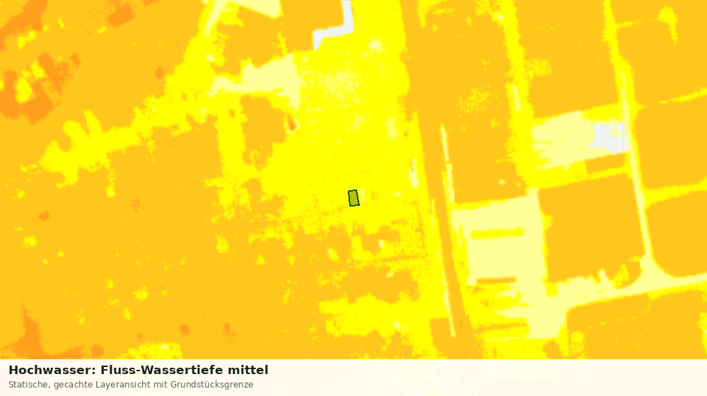 Statische Kartenansicht: Hochwasser: Fluss-Wassertiefe mittel