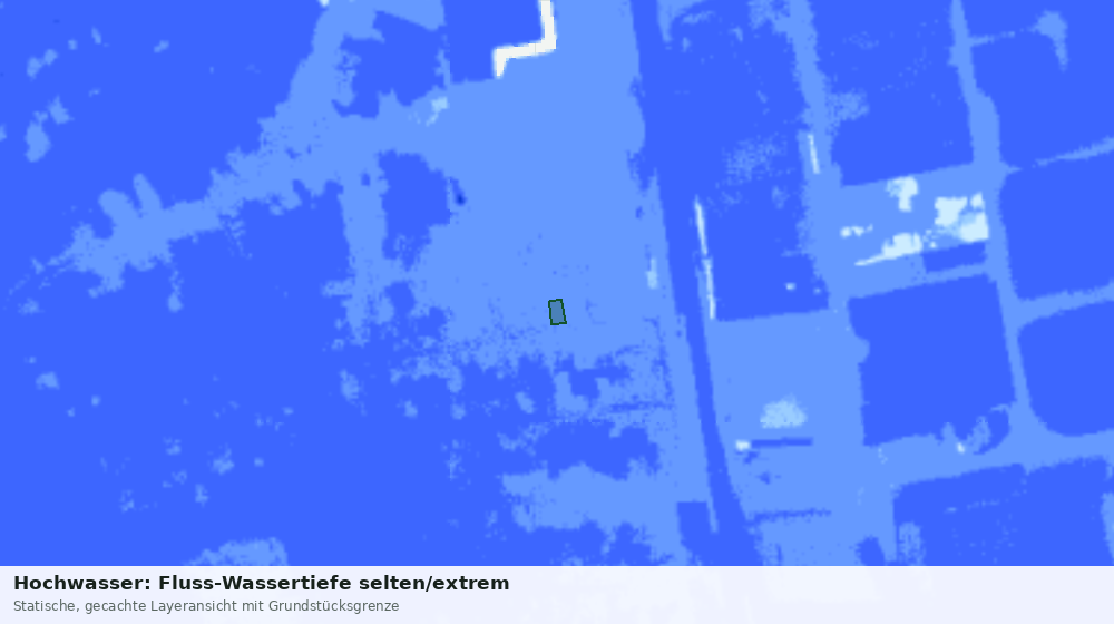 Statische Kartenansicht: Hochwasser: Fluss-Wassertiefe selten/extrem