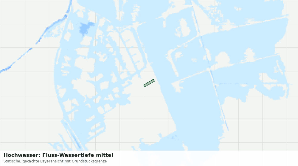 Statische Kartenansicht: Hochwasser: Fluss-Wassertiefe mittel
