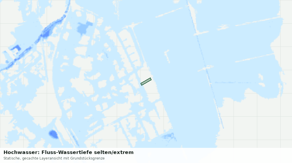 Statische Kartenansicht: Hochwasser: Fluss-Wassertiefe selten/extrem