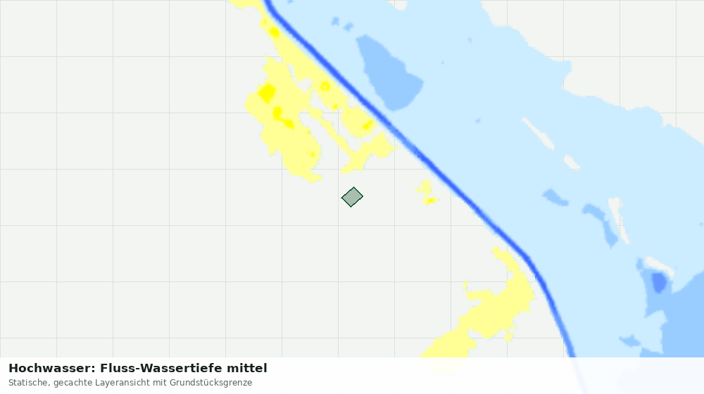 Statische Kartenansicht: Hochwasser: Fluss-Wassertiefe mittel