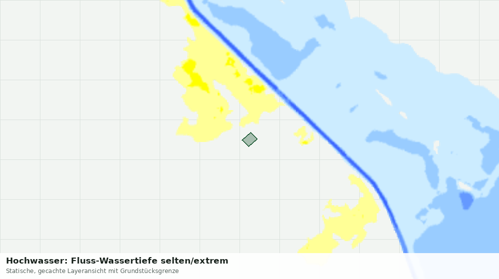 Statische Kartenansicht: Hochwasser: Fluss-Wassertiefe selten/extrem