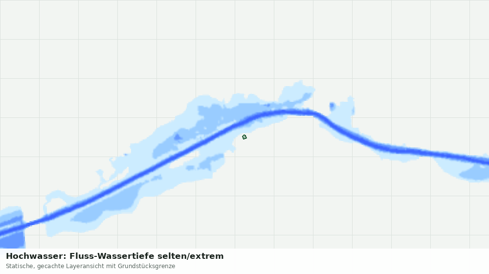 Statische Kartenansicht: Hochwasser: Fluss-Wassertiefe selten/extrem