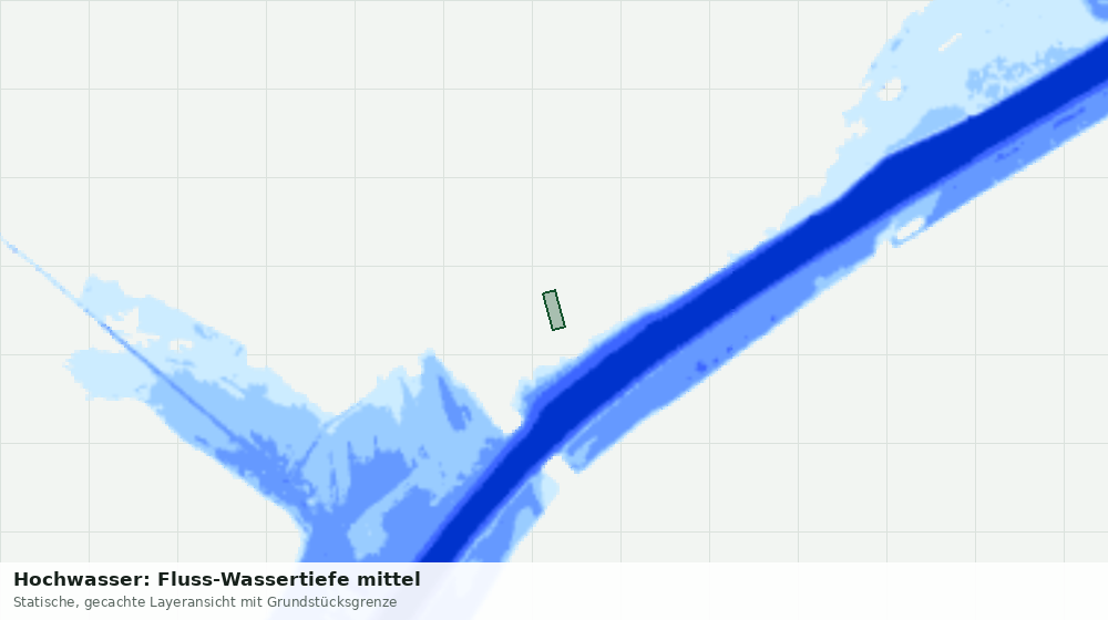 Statische Kartenansicht: Hochwasser: Fluss-Wassertiefe mittel