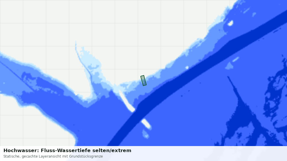 Statische Kartenansicht: Hochwasser: Fluss-Wassertiefe selten/extrem