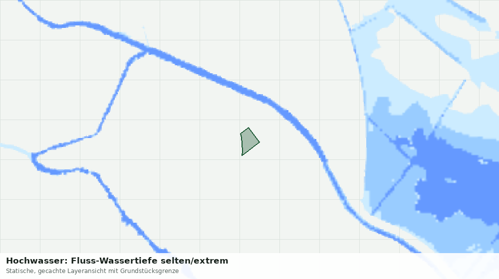 Statische Kartenansicht: Hochwasser: Fluss-Wassertiefe selten/extrem