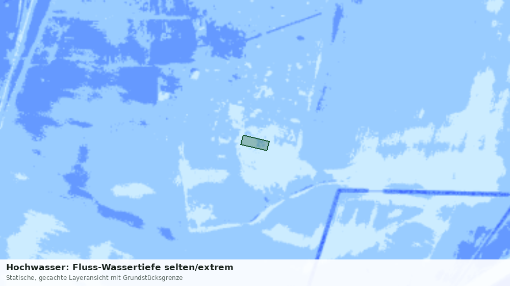Statische Kartenansicht: Hochwasser: Fluss-Wassertiefe selten/extrem