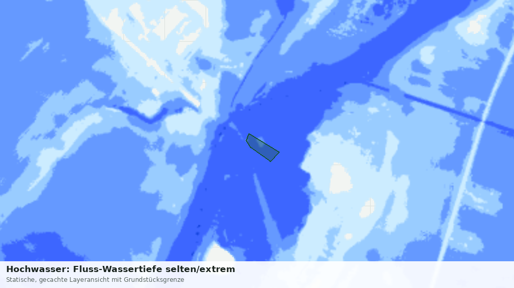Statische Kartenansicht: Hochwasser: Fluss-Wassertiefe selten/extrem