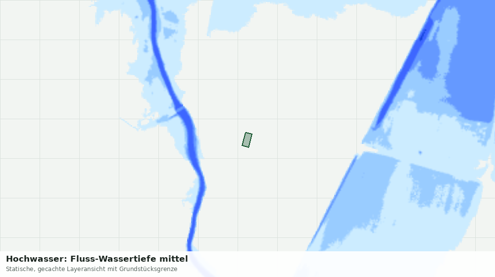 Statische Kartenansicht: Hochwasser: Fluss-Wassertiefe mittel