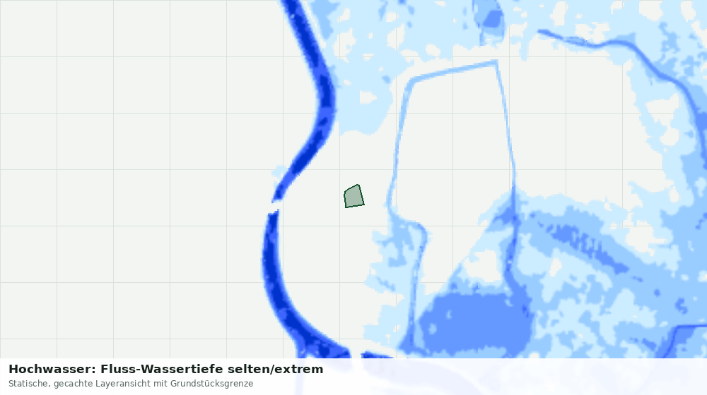 Statische Kartenansicht: Hochwasser: Fluss-Wassertiefe selten/extrem