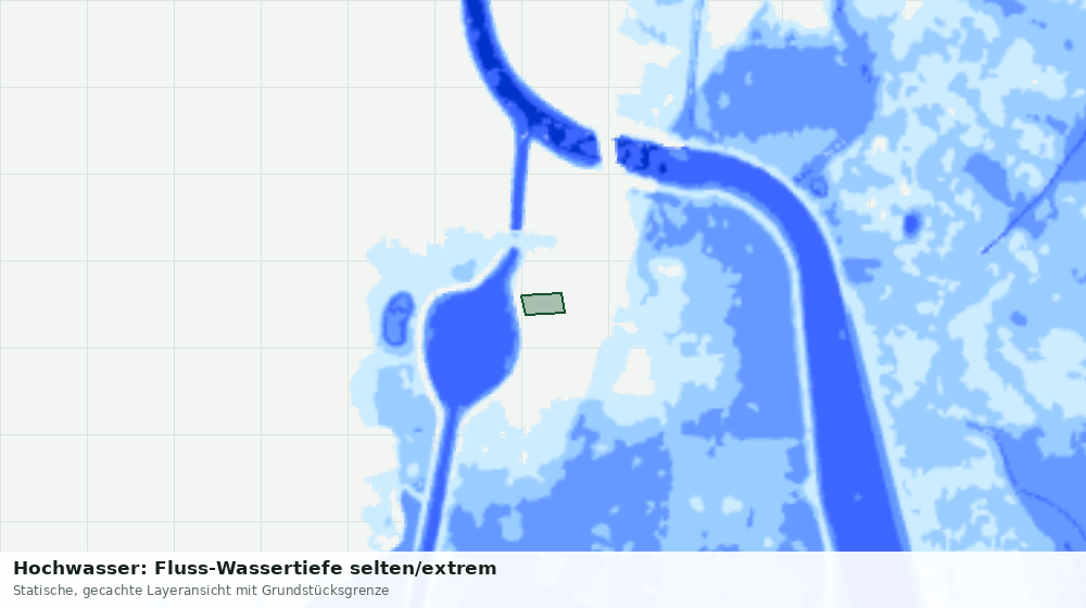 Statische Kartenansicht: Hochwasser: Fluss-Wassertiefe selten/extrem
