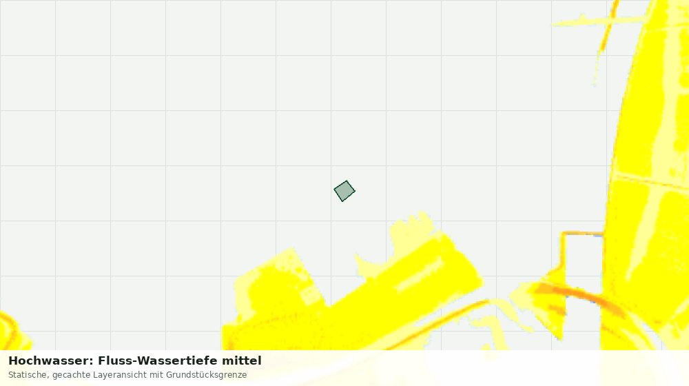 Statische Kartenansicht: Hochwasser: Fluss-Wassertiefe mittel