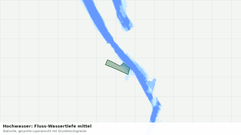 Statische Kartenansicht: Hochwasser: Fluss-Wassertiefe mittel
