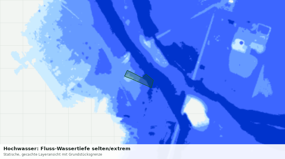 Statische Kartenansicht: Hochwasser: Fluss-Wassertiefe selten/extrem