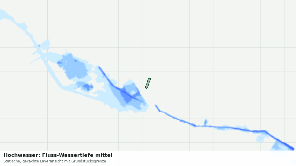 Statische Kartenansicht: Hochwasser: Fluss-Wassertiefe mittel