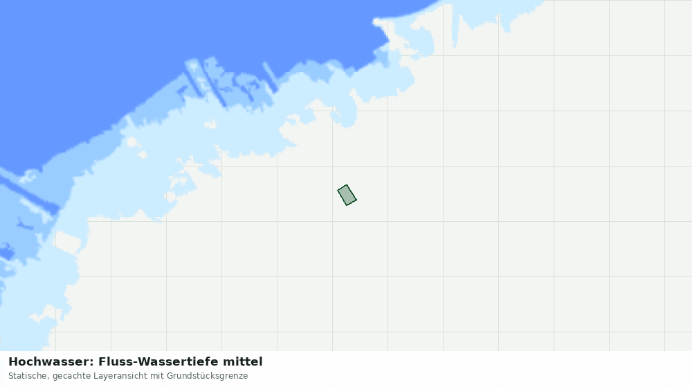 Statische Kartenansicht: Hochwasser: Fluss-Wassertiefe mittel