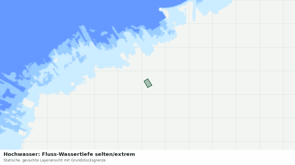 Statische Kartenansicht: Hochwasser: Fluss-Wassertiefe selten/extrem
