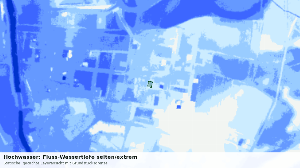 Statische Kartenansicht: Hochwasser: Fluss-Wassertiefe selten/extrem