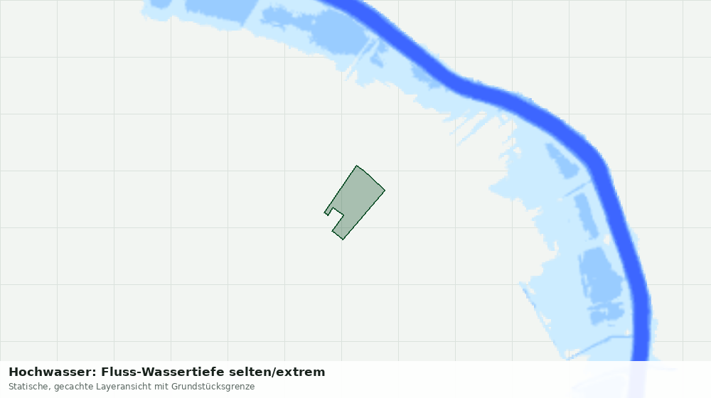 Statische Kartenansicht: Hochwasser: Fluss-Wassertiefe selten/extrem