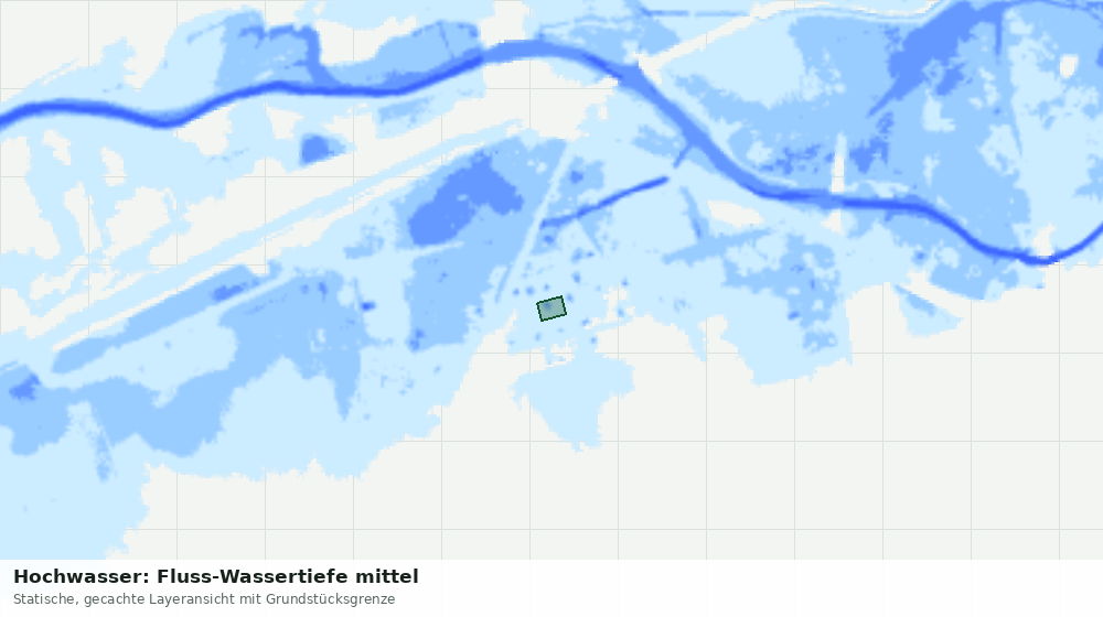 Statische Kartenansicht: Hochwasser: Fluss-Wassertiefe mittel
