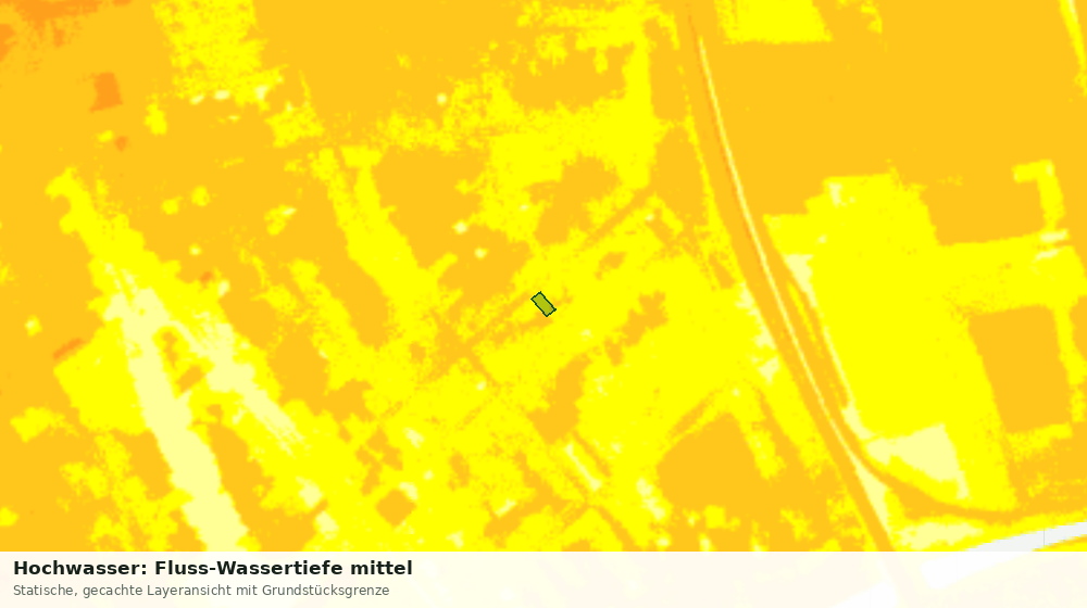 Statische Kartenansicht: Hochwasser: Fluss-Wassertiefe mittel