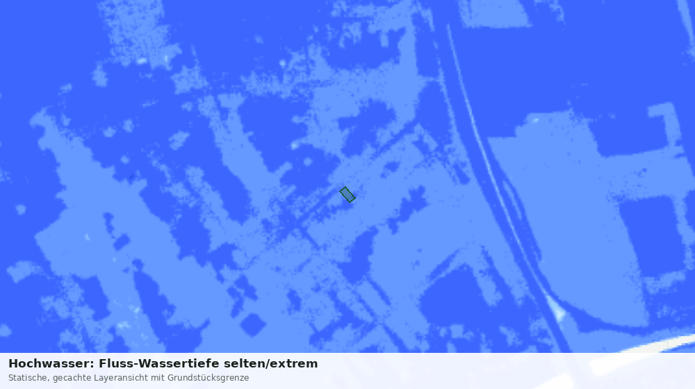 Statische Kartenansicht: Hochwasser: Fluss-Wassertiefe selten/extrem