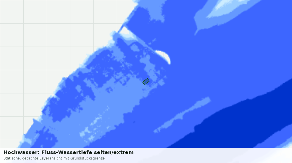 Statische Kartenansicht: Hochwasser: Fluss-Wassertiefe selten/extrem