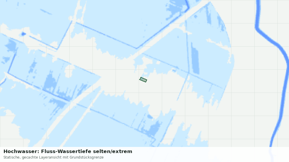 Statische Kartenansicht: Hochwasser: Fluss-Wassertiefe selten/extrem