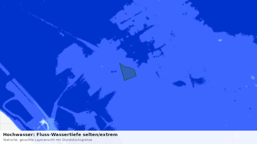 Statische Kartenansicht: Hochwasser: Fluss-Wassertiefe selten/extrem