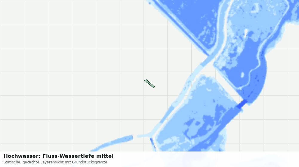 Statische Kartenansicht: Hochwasser: Fluss-Wassertiefe mittel