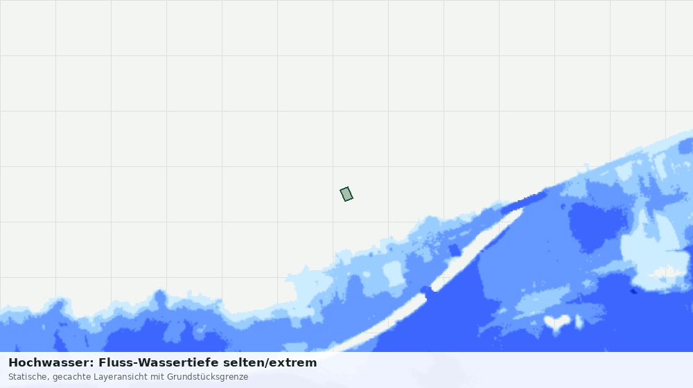 Statische Kartenansicht: Hochwasser: Fluss-Wassertiefe selten/extrem