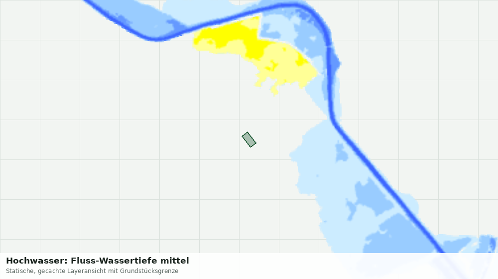 Statische Kartenansicht: Hochwasser: Fluss-Wassertiefe mittel