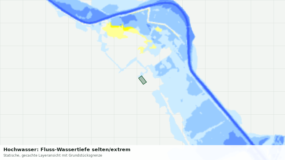 Statische Kartenansicht: Hochwasser: Fluss-Wassertiefe selten/extrem