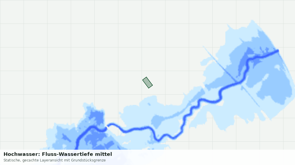 Statische Kartenansicht: Hochwasser: Fluss-Wassertiefe mittel