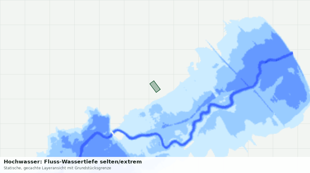 Statische Kartenansicht: Hochwasser: Fluss-Wassertiefe selten/extrem