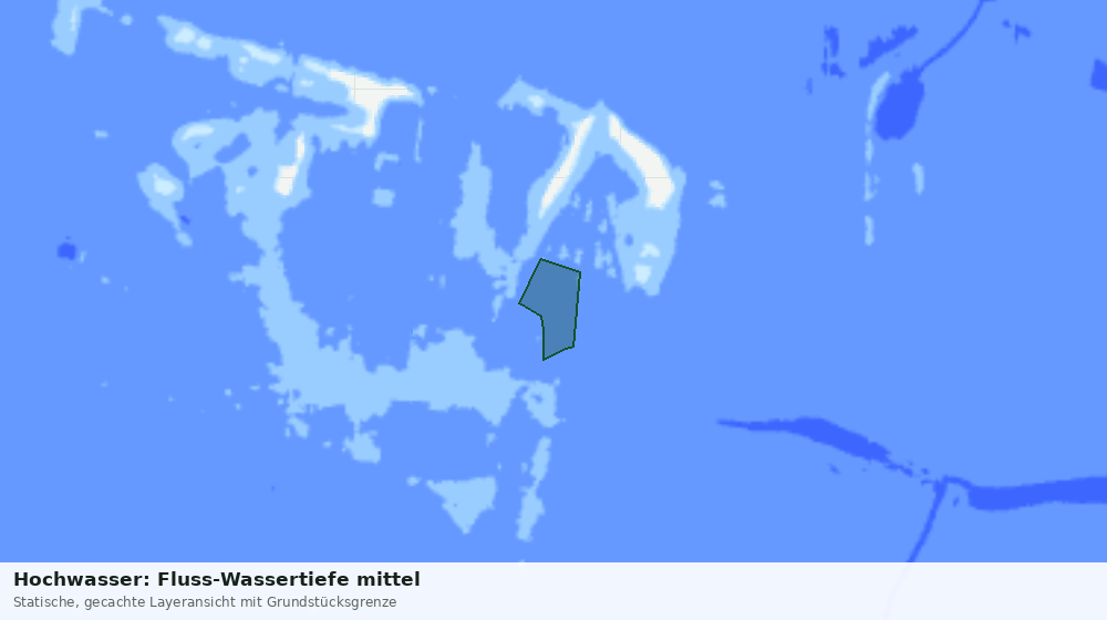 Statische Kartenansicht: Hochwasser: Fluss-Wassertiefe mittel