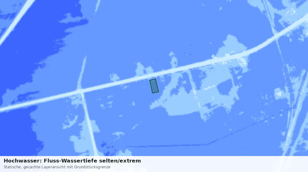 Statische Kartenansicht: Hochwasser: Fluss-Wassertiefe selten/extrem