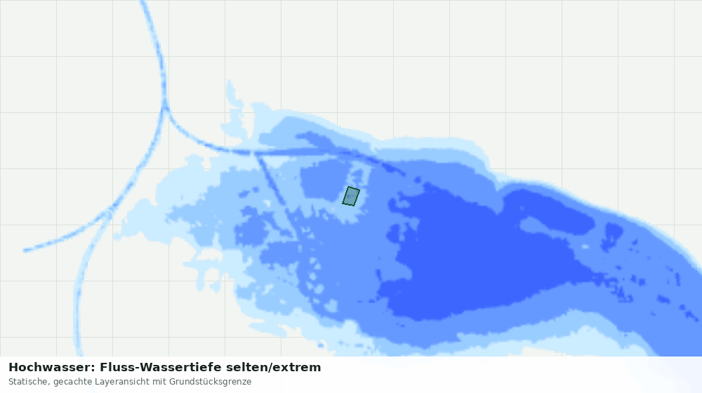 Statische Kartenansicht: Hochwasser: Fluss-Wassertiefe selten/extrem