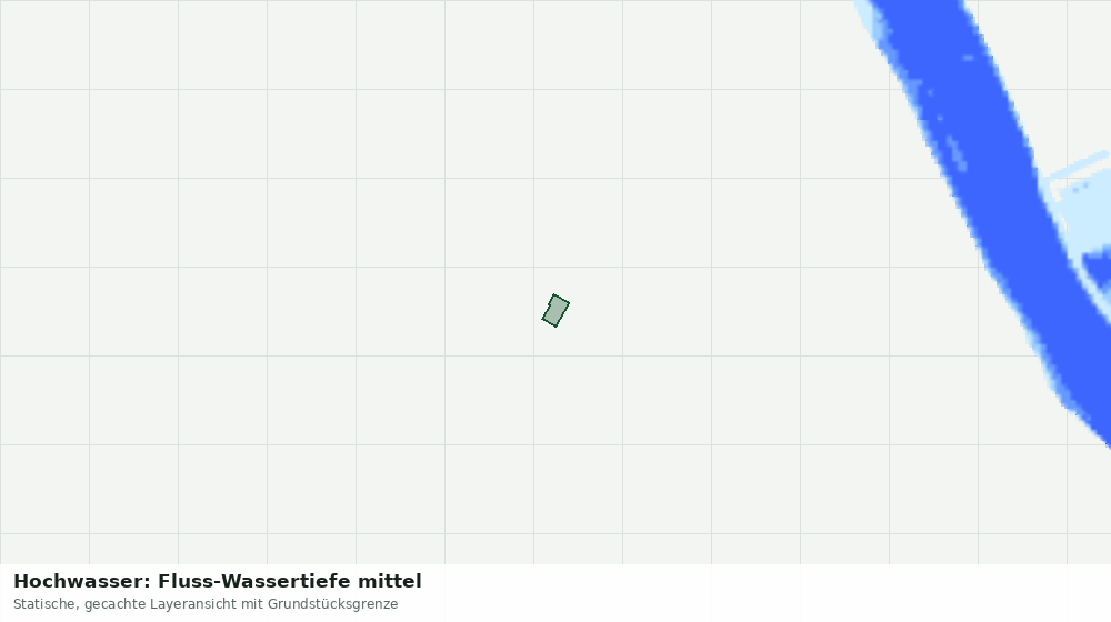 Statische Kartenansicht: Hochwasser: Fluss-Wassertiefe mittel