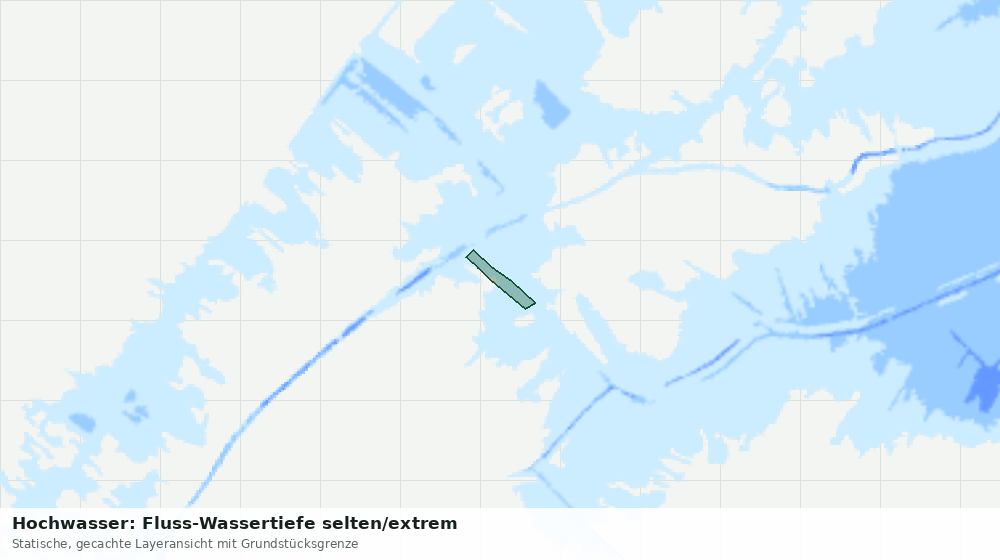 Statische Kartenansicht: Hochwasser: Fluss-Wassertiefe selten/extrem