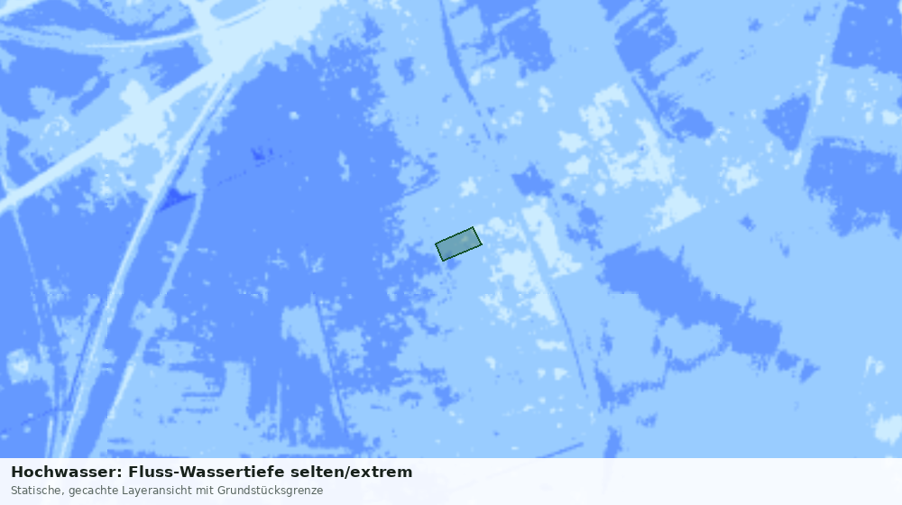 Statische Kartenansicht: Hochwasser: Fluss-Wassertiefe selten/extrem